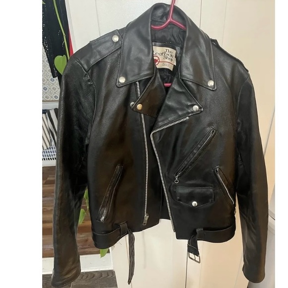 Sears Other - COPY - Vintage black leather motorcycle jacket .Mens size 38 .